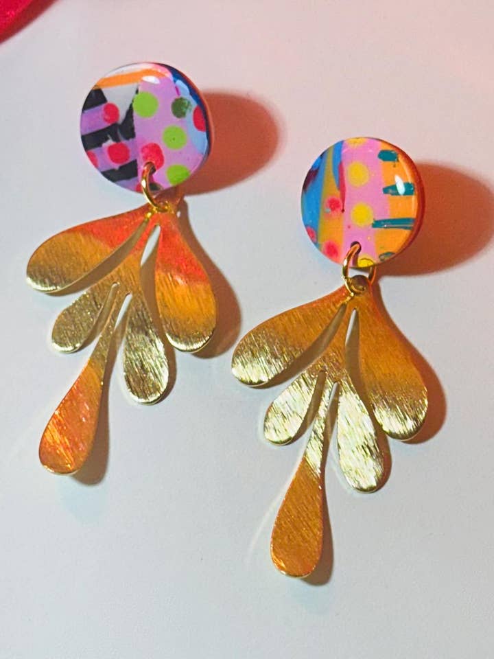 Round Top Golden Leaves for wholesale by Delaney and Blu