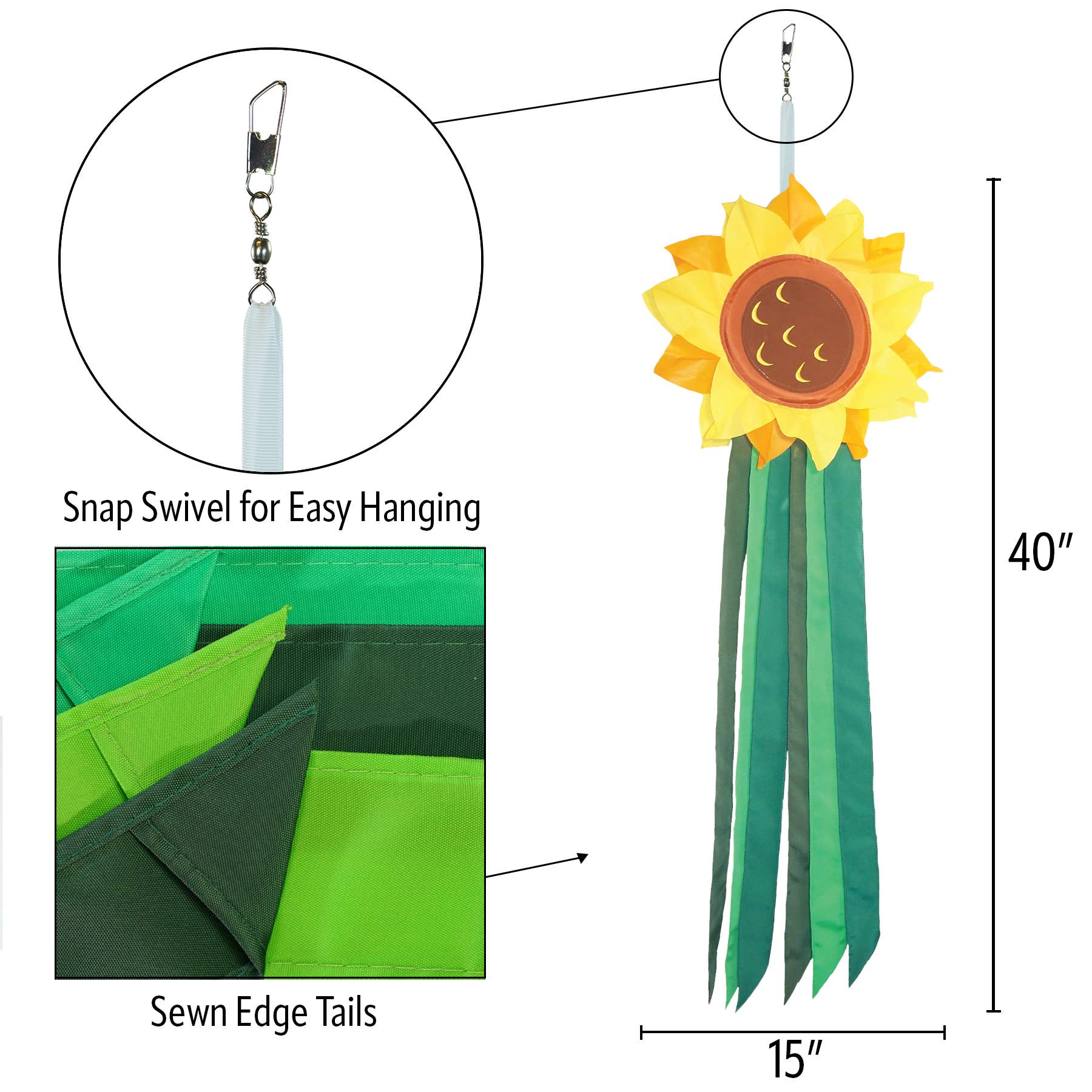 In the Breeze, LLC. - Wholesale Outdoor Ornament/Decor - Sunny Flower Floral Windtail6