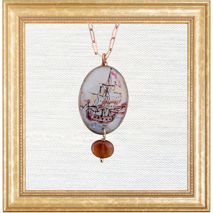 Moustiers Marine Victoria Necklace for wholesale by Folkloric Jewelry