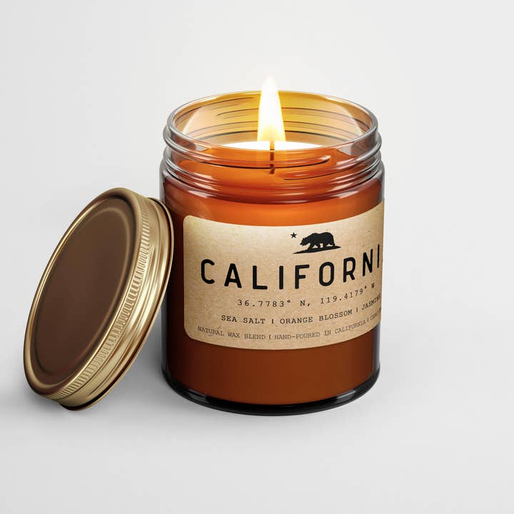 Candlefy - Wholesale Jar/Filled Candle - California Golden State Natural Wax Scented Candle2