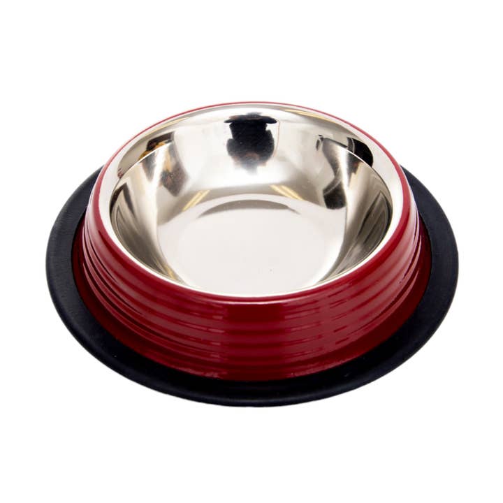 Umweltfreundlicher, rutschfester, gerippter Napf für Katzen und Hunde (Merlot Red) für den Großhandel von Jojo Modern Pets