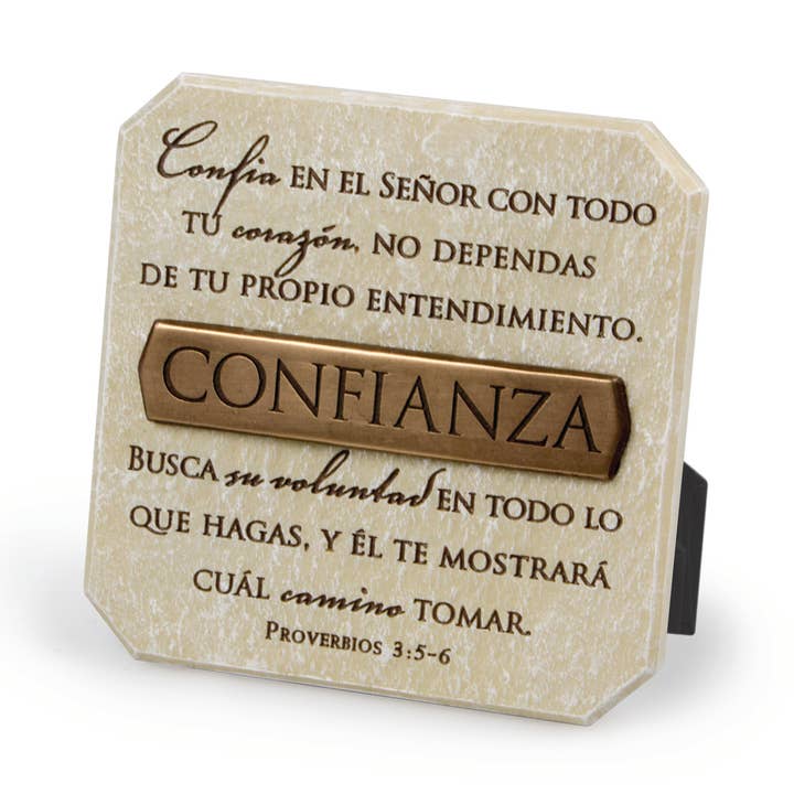 LCP Spanish Plq Bronze-Finish Title Bar Confianza for wholesale by Dicksons