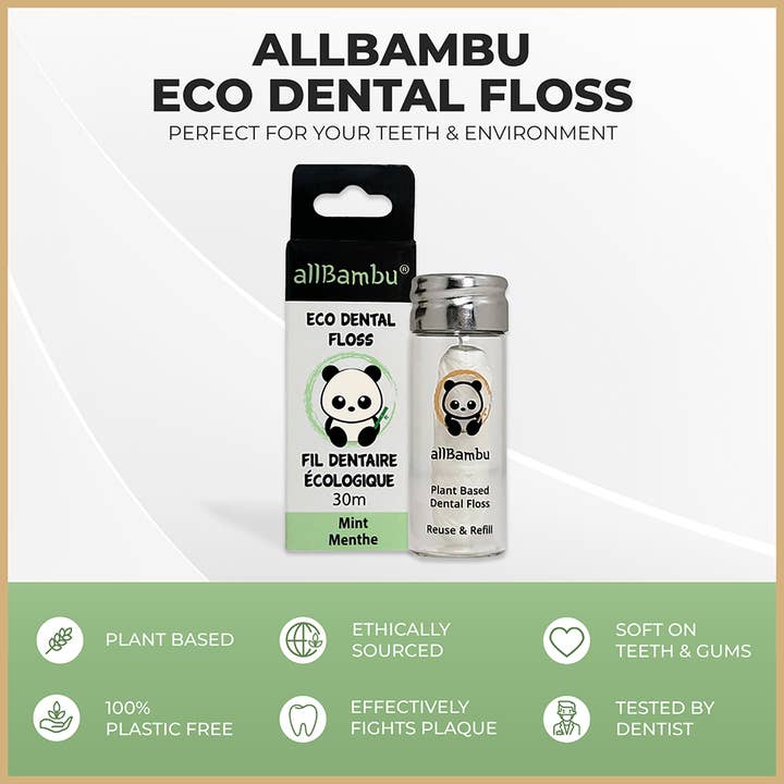 allBambu Inc - Wholesale Floss - Eco Dental Floss - Mint, Strawberry, Charcoal Spearmint