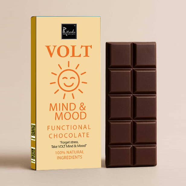 VOLT Mind & Mood – Vegane Schokolade mit Banane, Safran,... für den Großhandel von Ritonka ...made with love