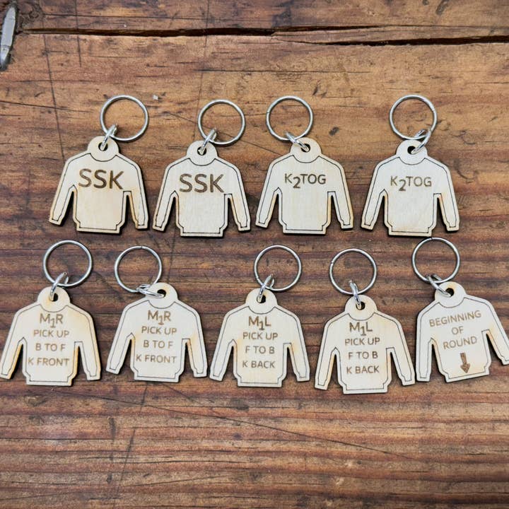 Red Hill Fiber - Wholesale Knitting/Crochet Supplies - Sweater Helper Stitch Markers - Set 1