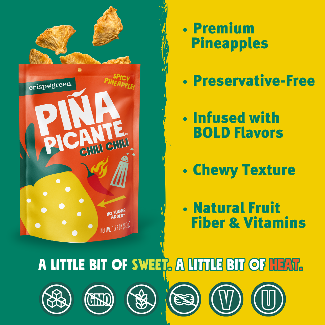 Crispy Green - Wholesale Dried/Dehydrated Fruit - Spicy Air Dried Pineapple Chile Chile 50g, Piña Picante3