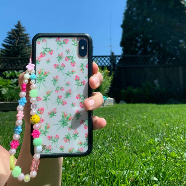 Breloque de téléphone ou de sac perlée - Garden Party pour la vente par Sunny Inside