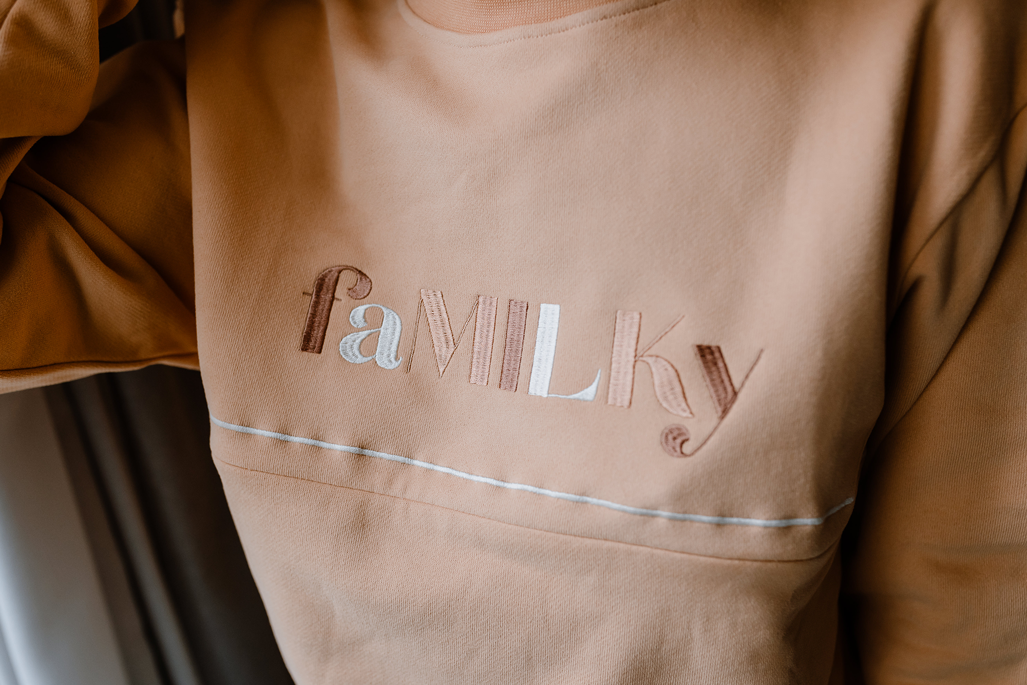 You&Milk - Wholesale Sweatshirt - Women's - faMILKy apricot nursing sweatshirt2