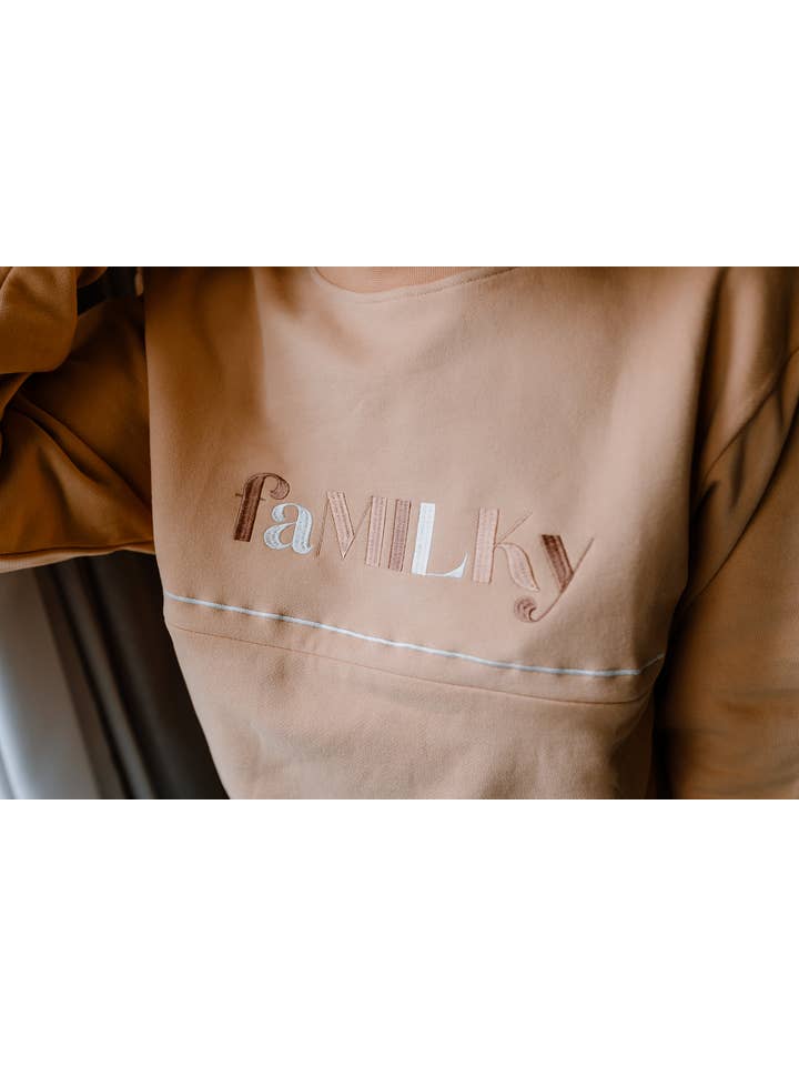 You&Milk - Wholesale Sweatshirt - Women's - faMILKy apricot nursing sweatshirt2