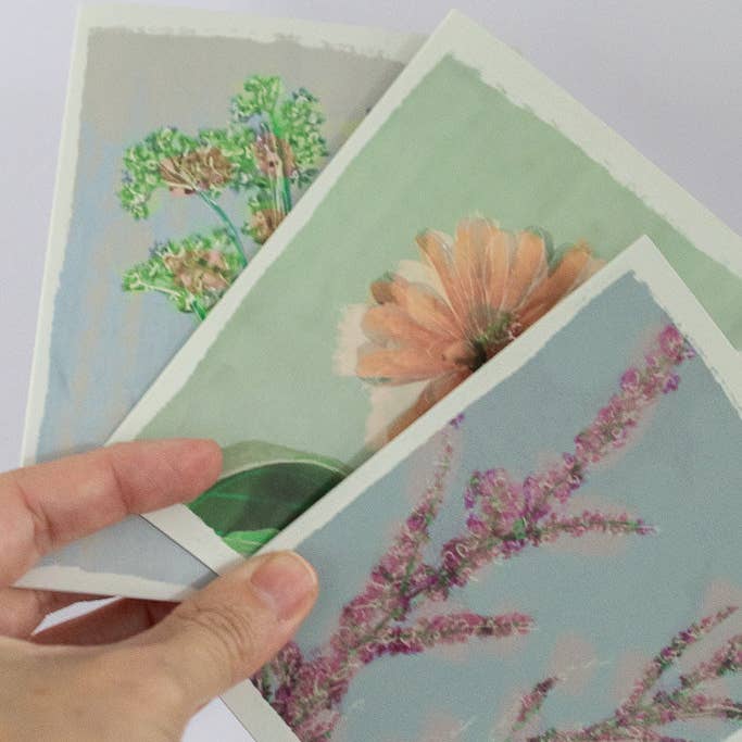 Gather Goods Co - Cards, Coasters, Tea Towels, Art, Mugs – wholesale Everyday greeting card – Heather Blank Botanical Note Card4