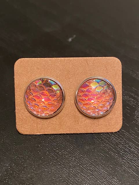 SMA Artistry Creations - Vendita all'ingrosso Orecchini a bottone - Orecchini a bottone con cabochon a sirena da 12 mm1