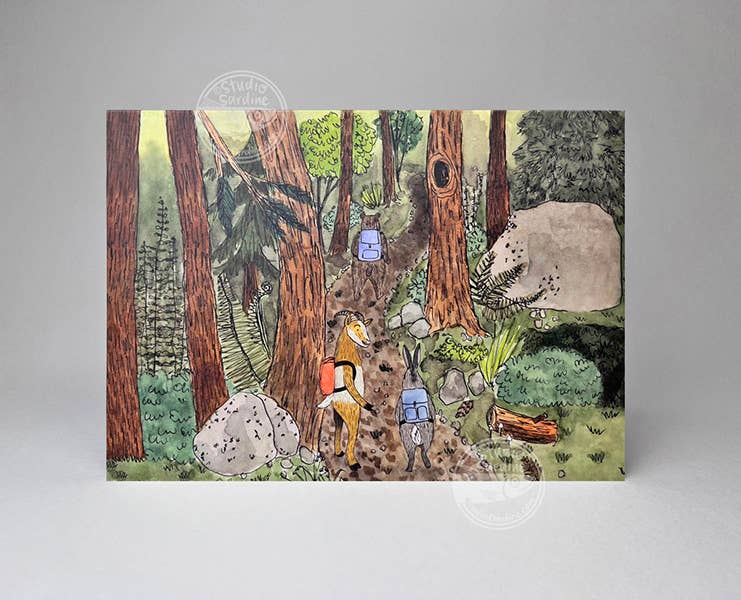 Studio Sardine – wholesale Everyday greeting card – Hiking Crew A7 Size Notecards, Blank Greeting Cards0