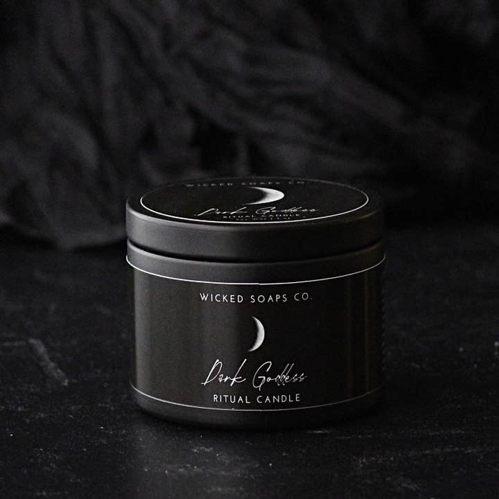 Wicked Soaps Co. - Wholesale Travel Candles - Dark Goddess Ritual Candle | Soy Wax Candle8