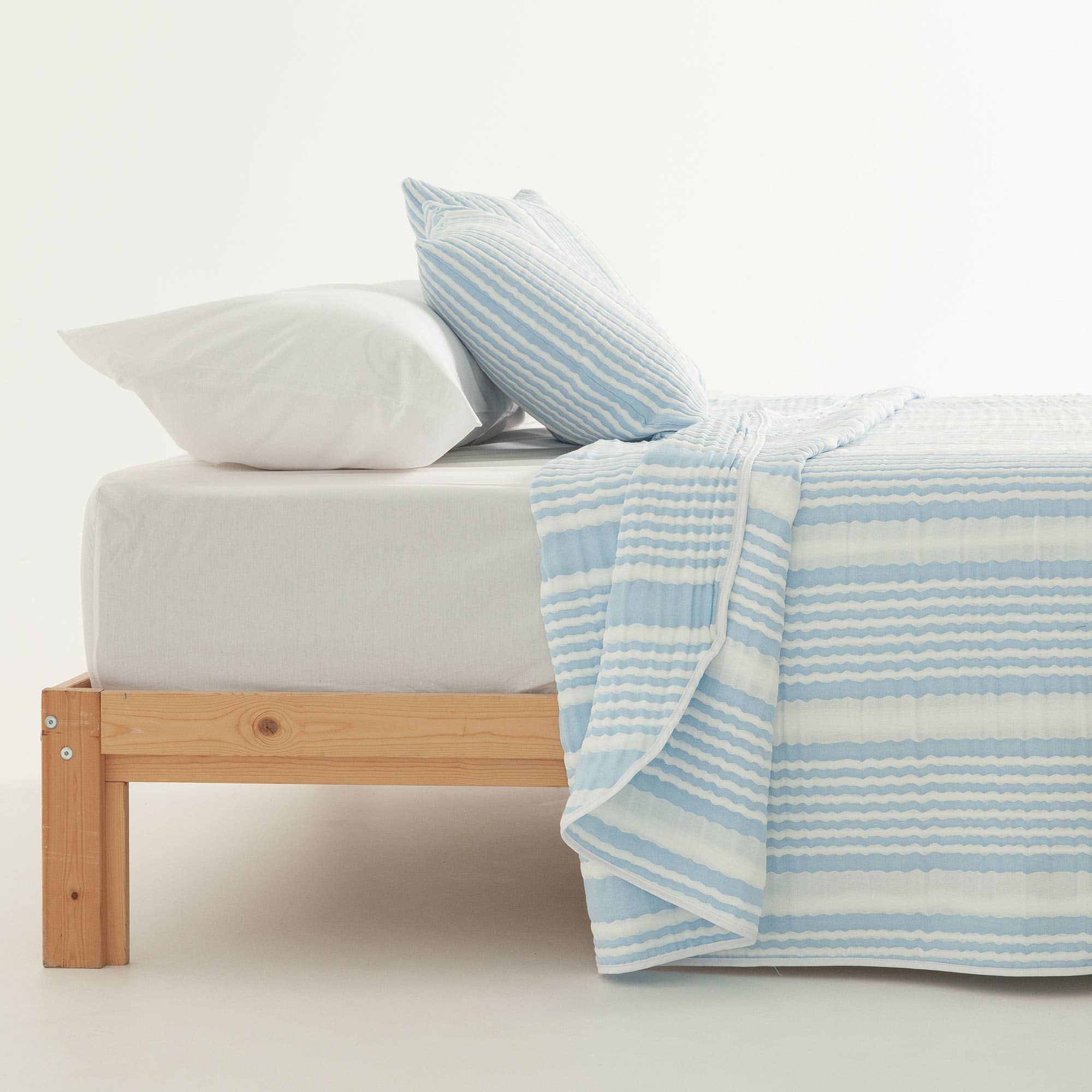 GAMUSI - Wholesale Quilt - Lightweight jacquard cotton striped bedspread OSLO7