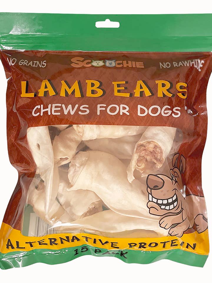 15 Pack Lamb Ear for wholesale by Scoochie Pet Products