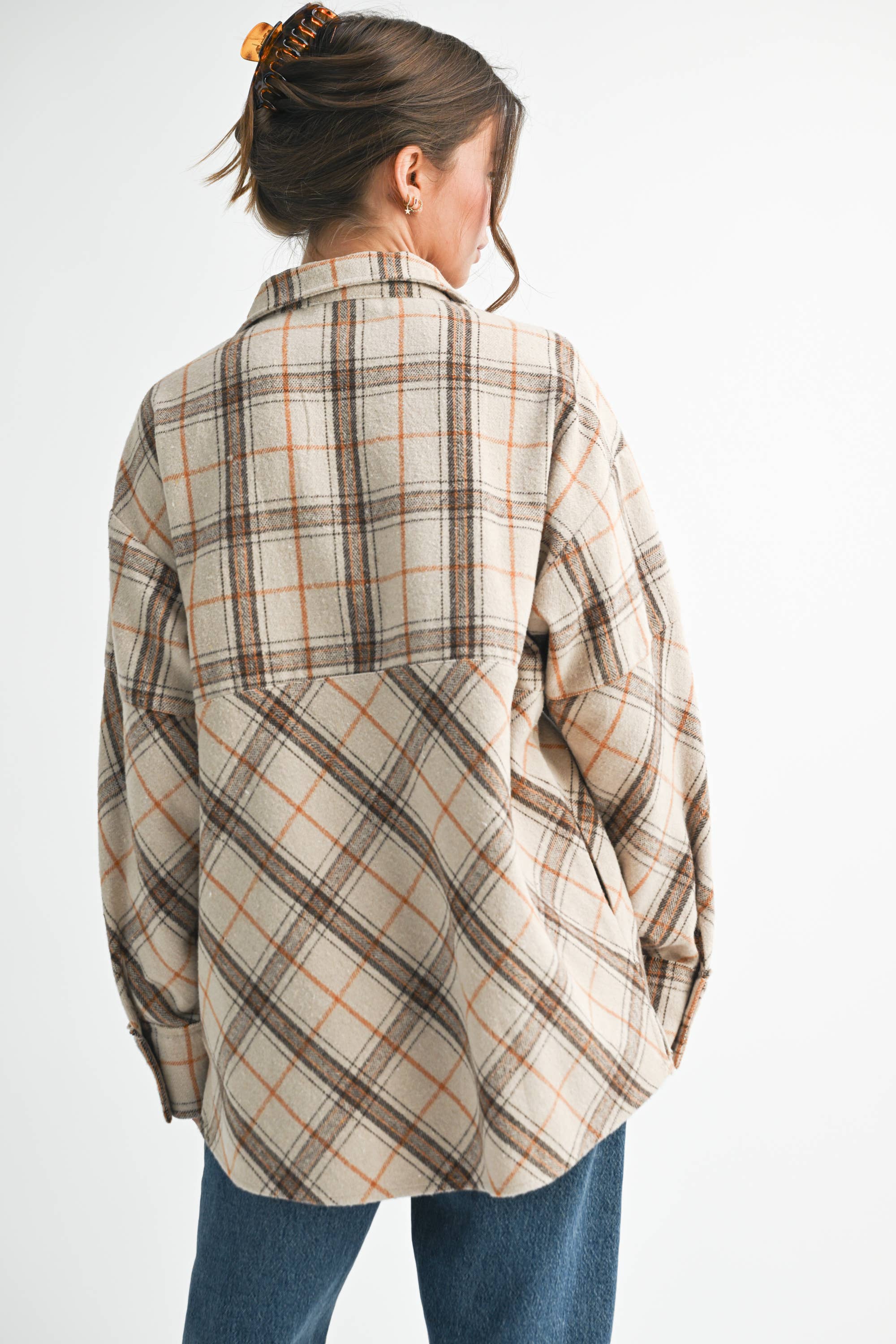 AEMI + CO - Wholesale Sweatshirt - Women's - 8421EK Mya Plaid Pullover 137