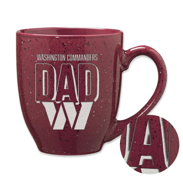 NFL Washington Commanders Dad Maroon 16 oz Ceramic Mug for wholesale by Rico Industries