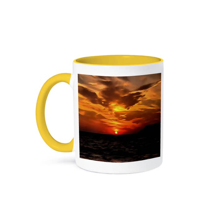 3dRose - Wholesale Coffee Mug - 3dRose, Burned Horizons Sunset Over The Aegean Painting, Mug
