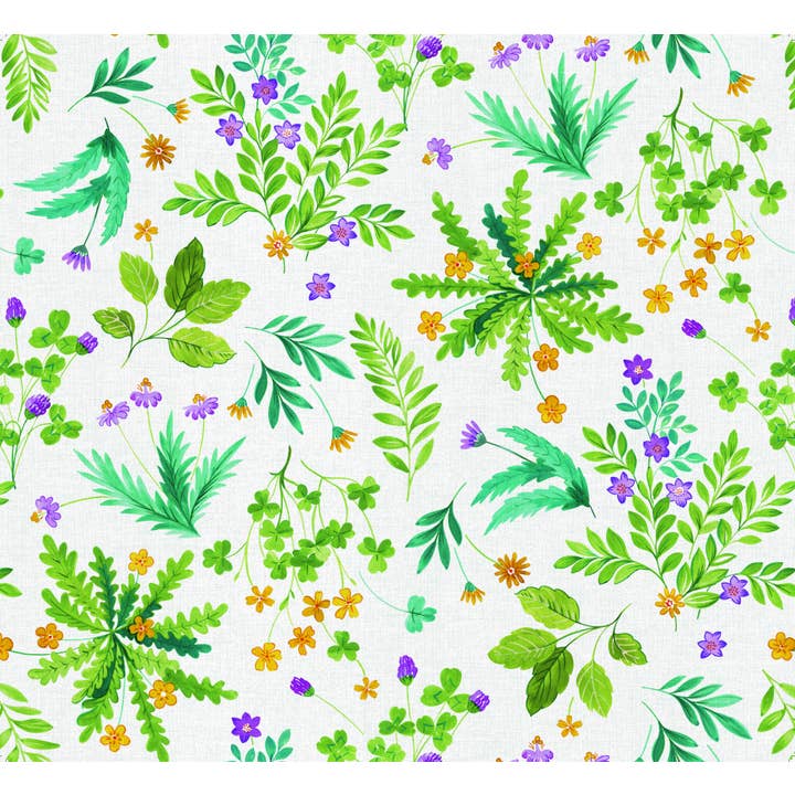 Springtime - Green - Vinyl Fabric on Roll (22m / 22 yds) for wholesale by Texstyles Deco Inc.