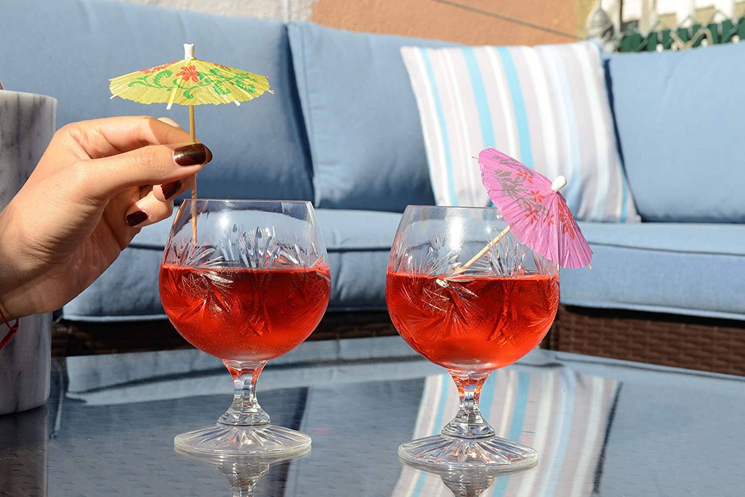 EcoQuality - Wholesale Drink Topper - Multi Color Cocktail Umbrella Picks - Elegant Drink Umbrella5