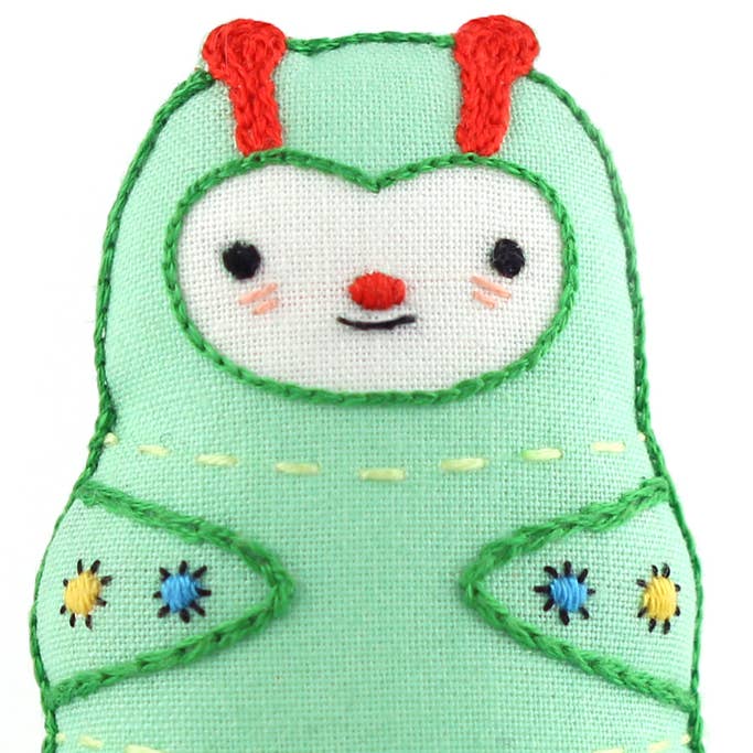 Kiriki Press - Wholesale Embroidery/Cross Stitch Supplies - Caterpillar - Embroidery Kit