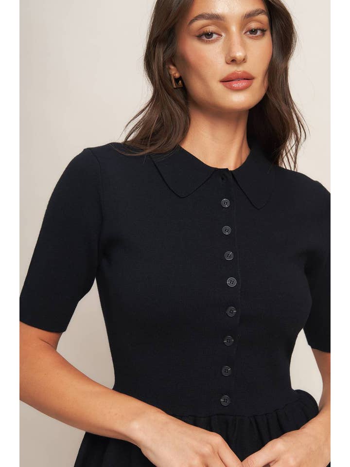 A solid woven top - ISW5387 BLACK for wholesale on Faire2