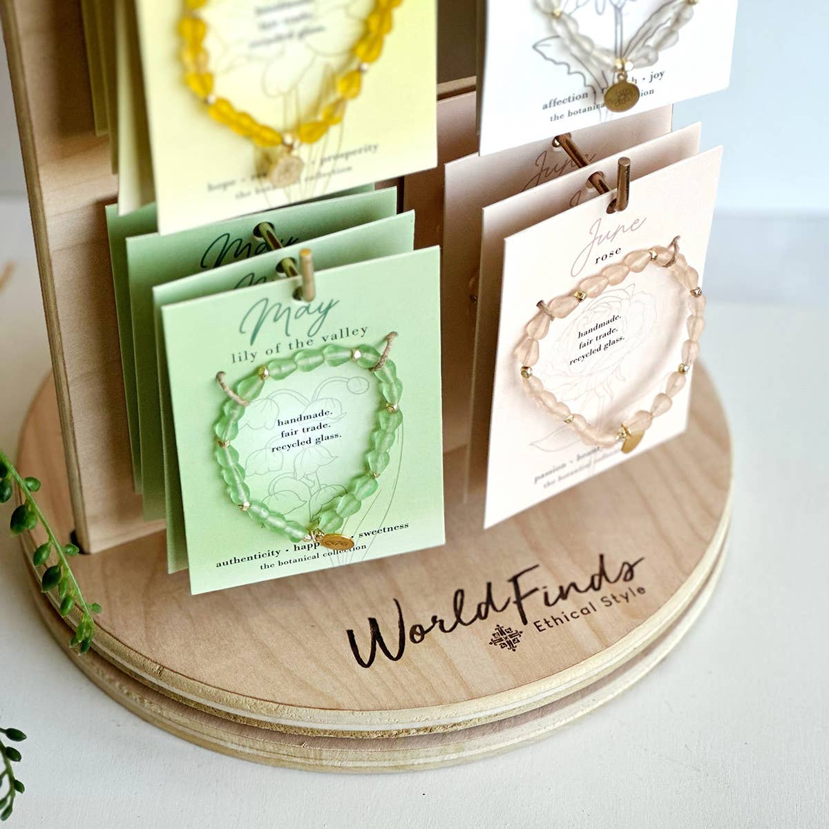WorldFinds - Wholesale Retailer Display - Jewelry - Botanical Collection Bracelet Display Package2