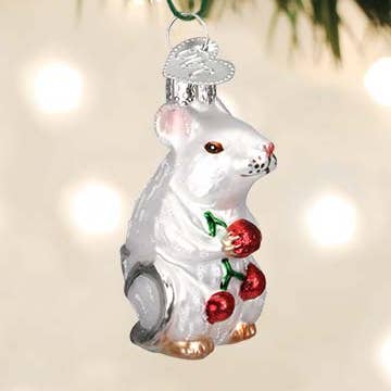 White Mouse Ornament for wholesale by Old World Christmas