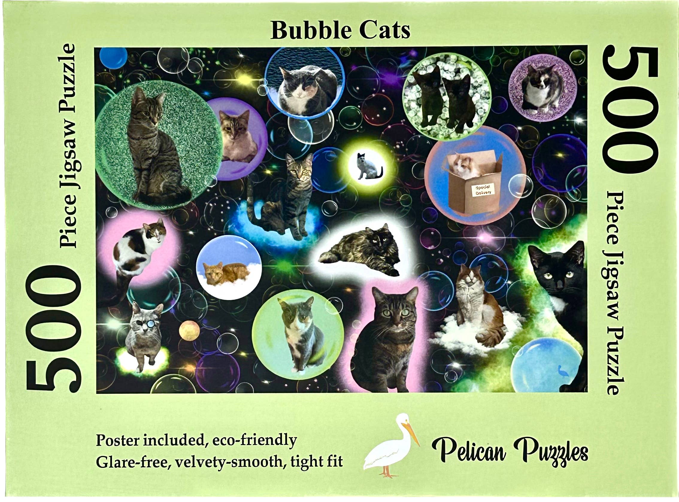 Mimsybird Puzzles – wholesale Puzzle – Adult – Bubble Cats 500-piece Premium Jigsaw Puzzle3