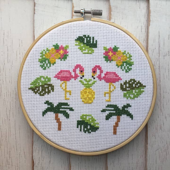 Tropical Counted Cross Stitch DIY KIT for wholesale by Spot Colors