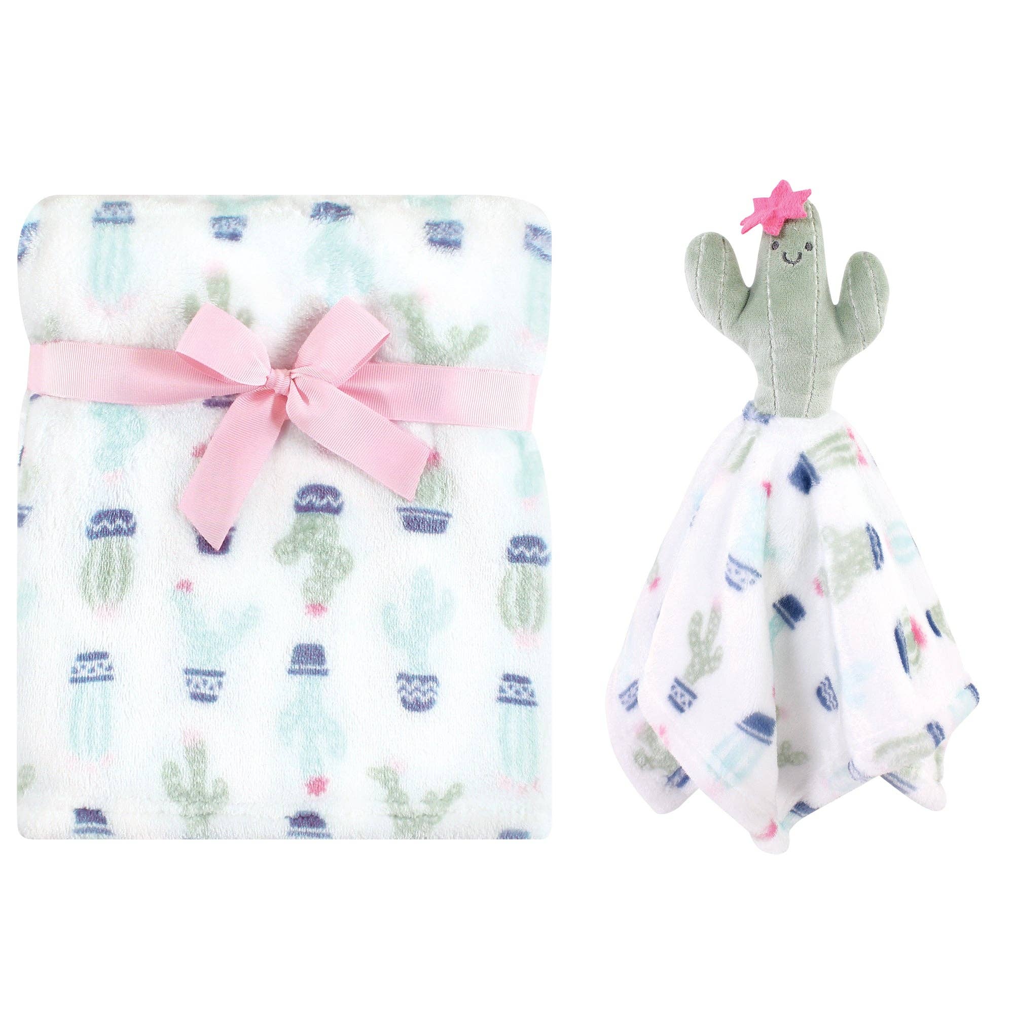 BabyVision - Wholesale Security/Cuddle Blanket - Baby - Hudson Baby Plush Blanket with Security Blanket, Cactus0