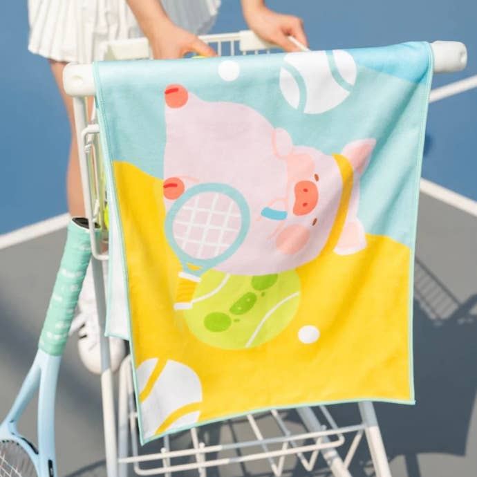 LuLu the Piggy Tennis Series - Sports Towel (Leisure Ver.) for wholesale by Joyify Pty Limited