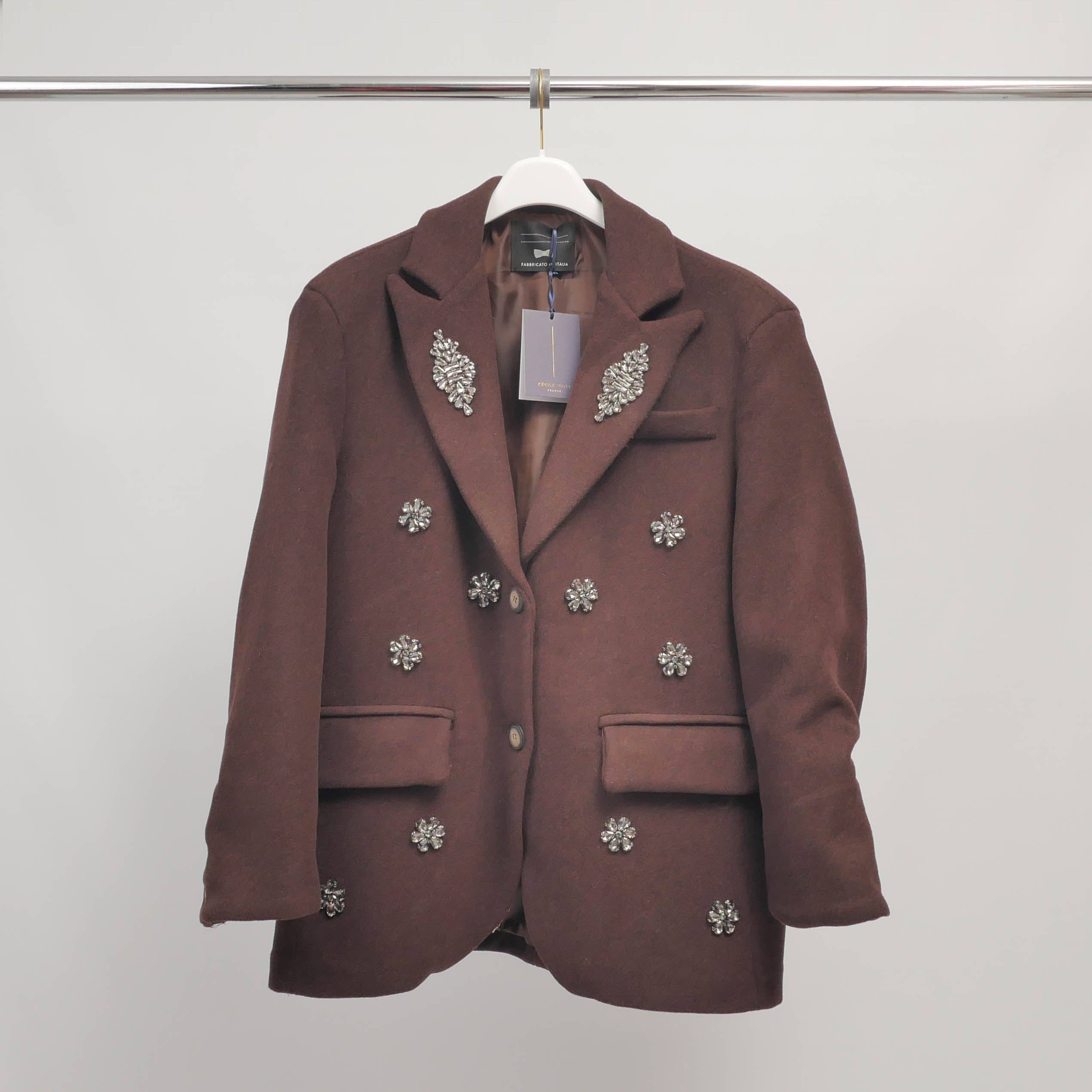 Cecile Wang - Venta al por mayor Blazer - Mujer - Blazer adornado con bordados de joyas – BCG01430-20