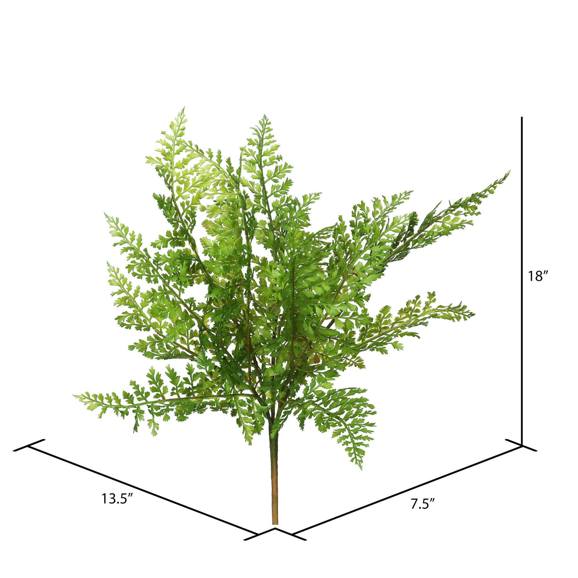 Vickerman 18" Artificial Green Fern Stem, Set of 3 for wholesale on Faire1