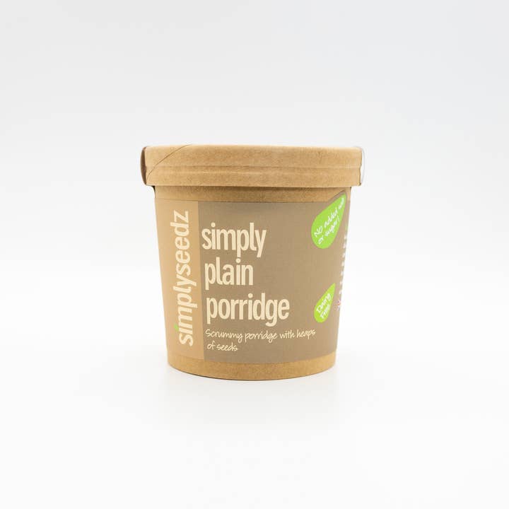 Simplyseedz - Wholesale Oats - Simply Plain Quick Porridge Oats (9 x 60g Pots)