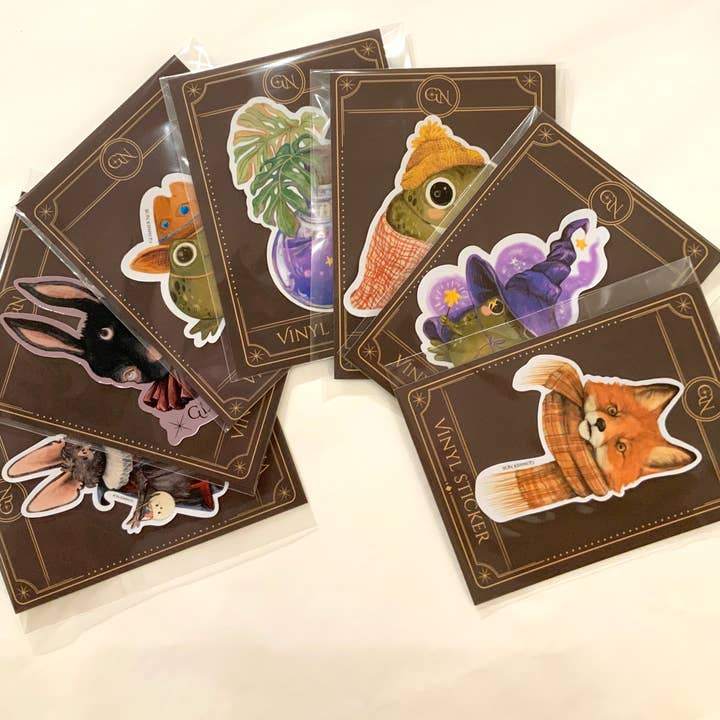 Vinyl sticker set for wholesale by Glimmer Nox