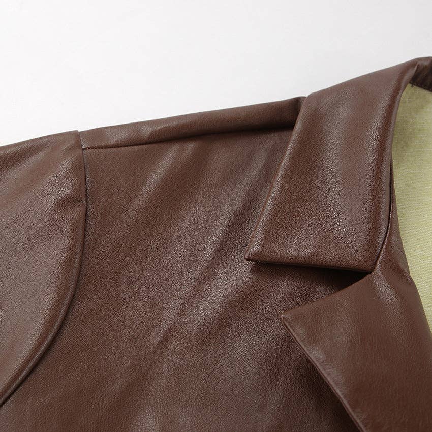 world apparel - Wholesale Leather Jacket - Women's - 2025 Vintage Brown Leather Winter Jacket Timeless Chic22