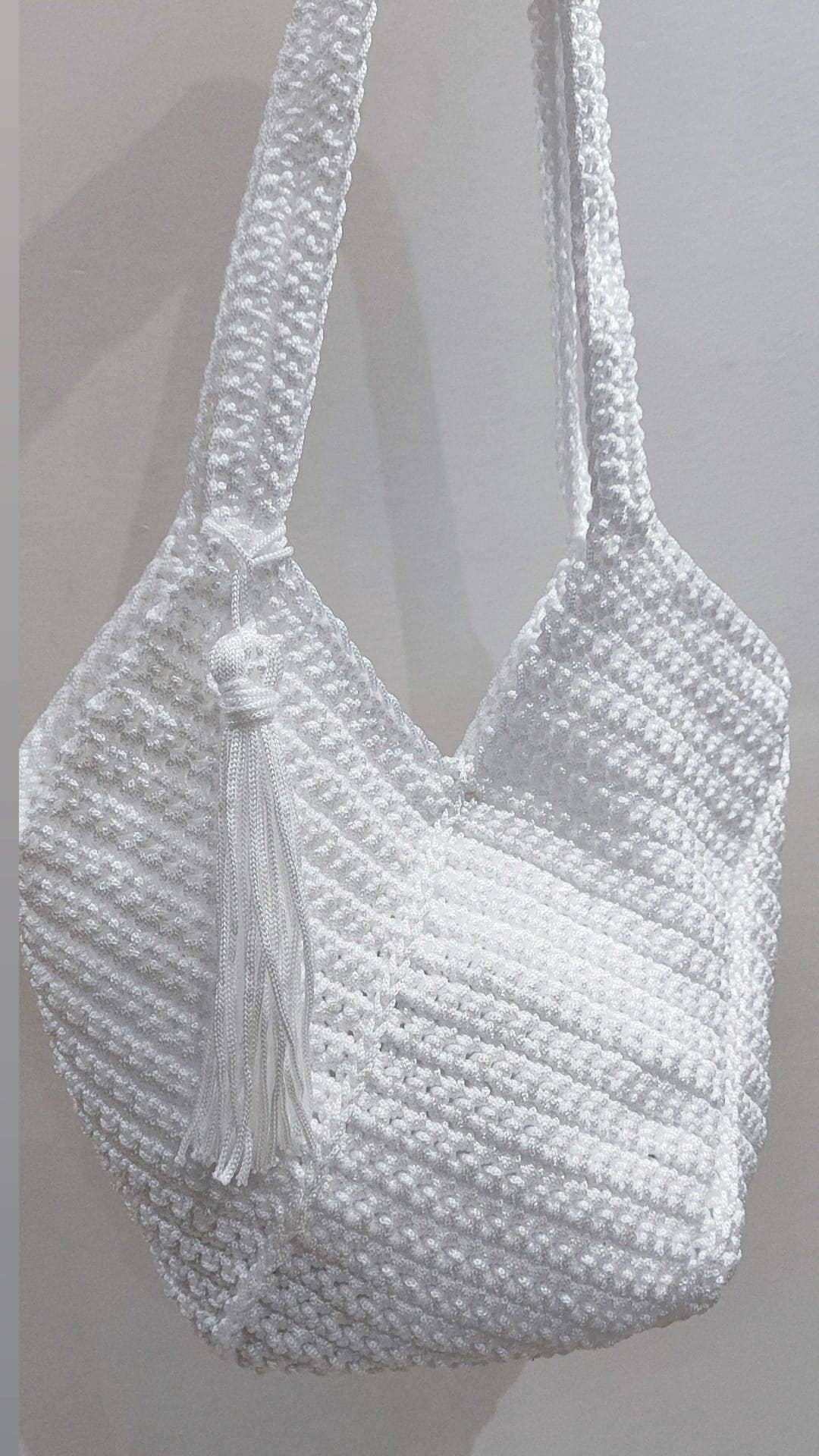 CHQEL - Wholesale Clutch Bag - Women's - CHQEL Polyester Macrame Shoulder Bag Handmade Crochet Bag2