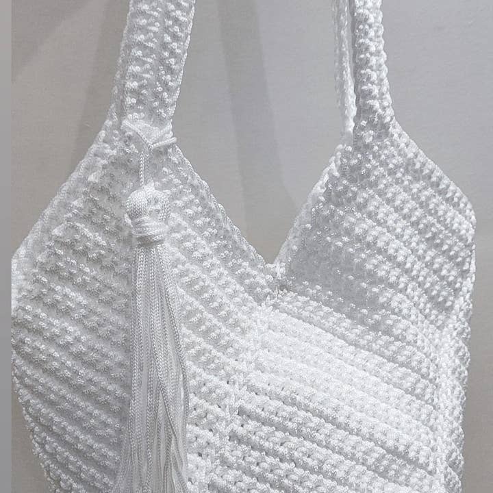 CHQEL - Wholesale Clutch Bag - Women's - CHQEL Polyester Macrame Shoulder Bag Handmade Crochet Bag2