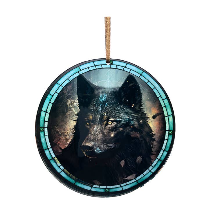 Black Wolf, Acrylic Window Ornament #SC239 for wholesale by d'ears inc.