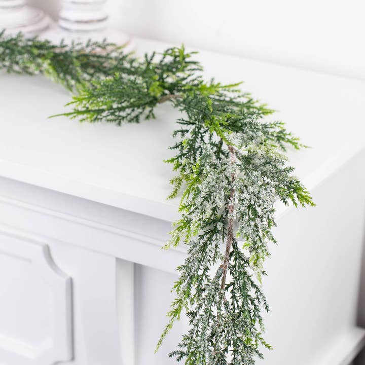 Factory Direct Craft - Wholesale Bunting/Garland - 72" Artificial Icy Cedar Juniper Garland