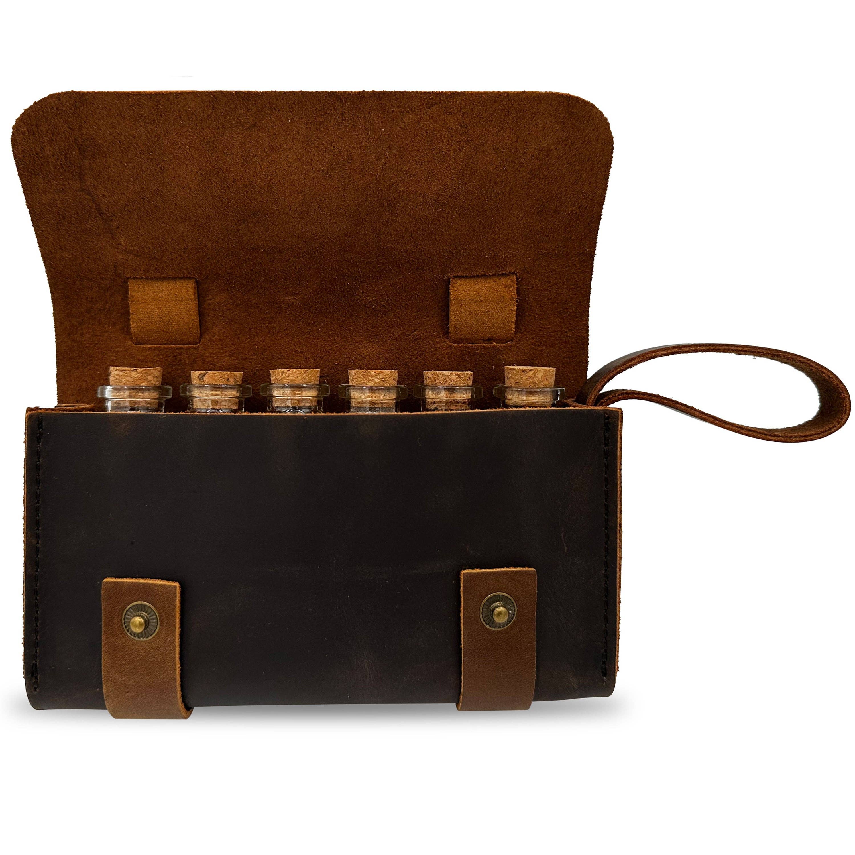 BattlBox - Wholesale Spice Rack - Spice Holder Travel Spice Pouch Leather Spice Wallet w/ Jars5