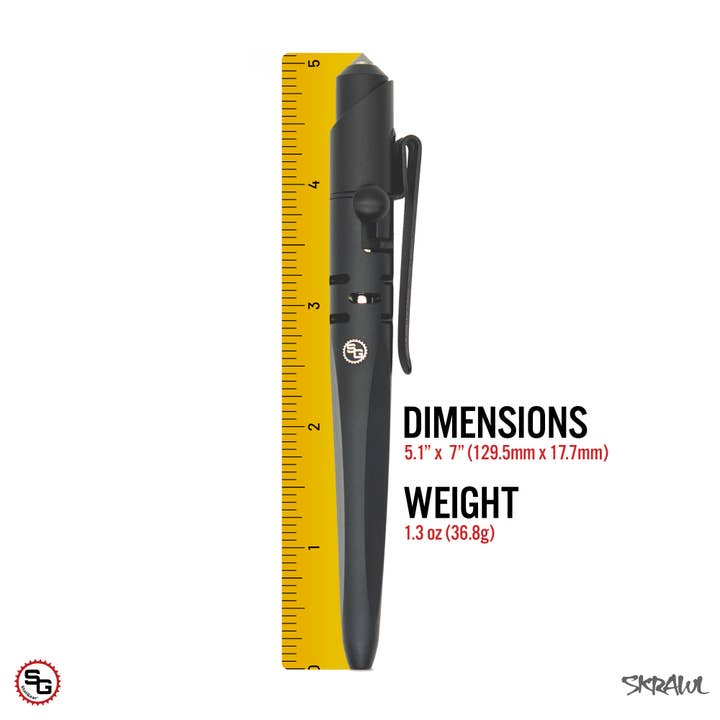 CurateNYC - Wholesale Pen - SKRAWL Tactical Pen with Pressurized Ink & Window Breaker3