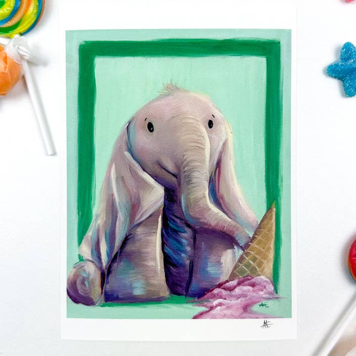 Erm the Elephant — Kunstdruk voor wholesale door Abigail Emmert Art
