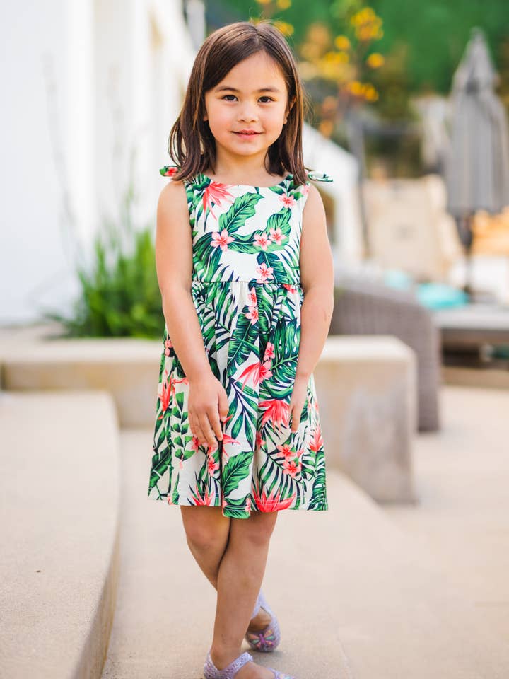 Tickled Teal - Wholesale Dress - Kids - Knotted Shoulder Tank Little Girls Dress9