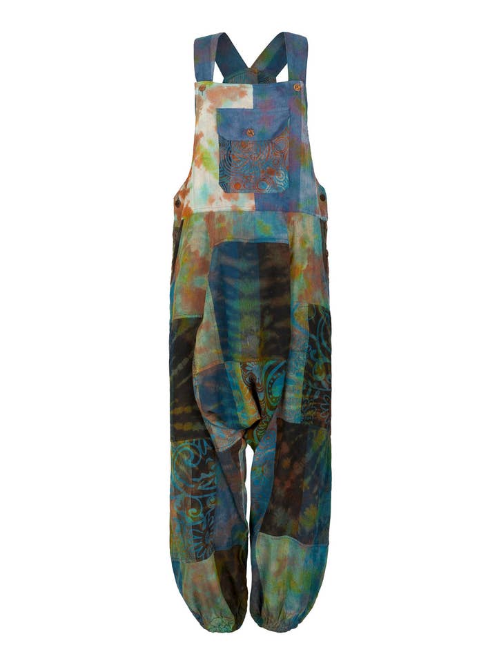 Wicked Dragon Clothing – wholesale Overalls – Women's – Bodhi patchwork harem dungarees