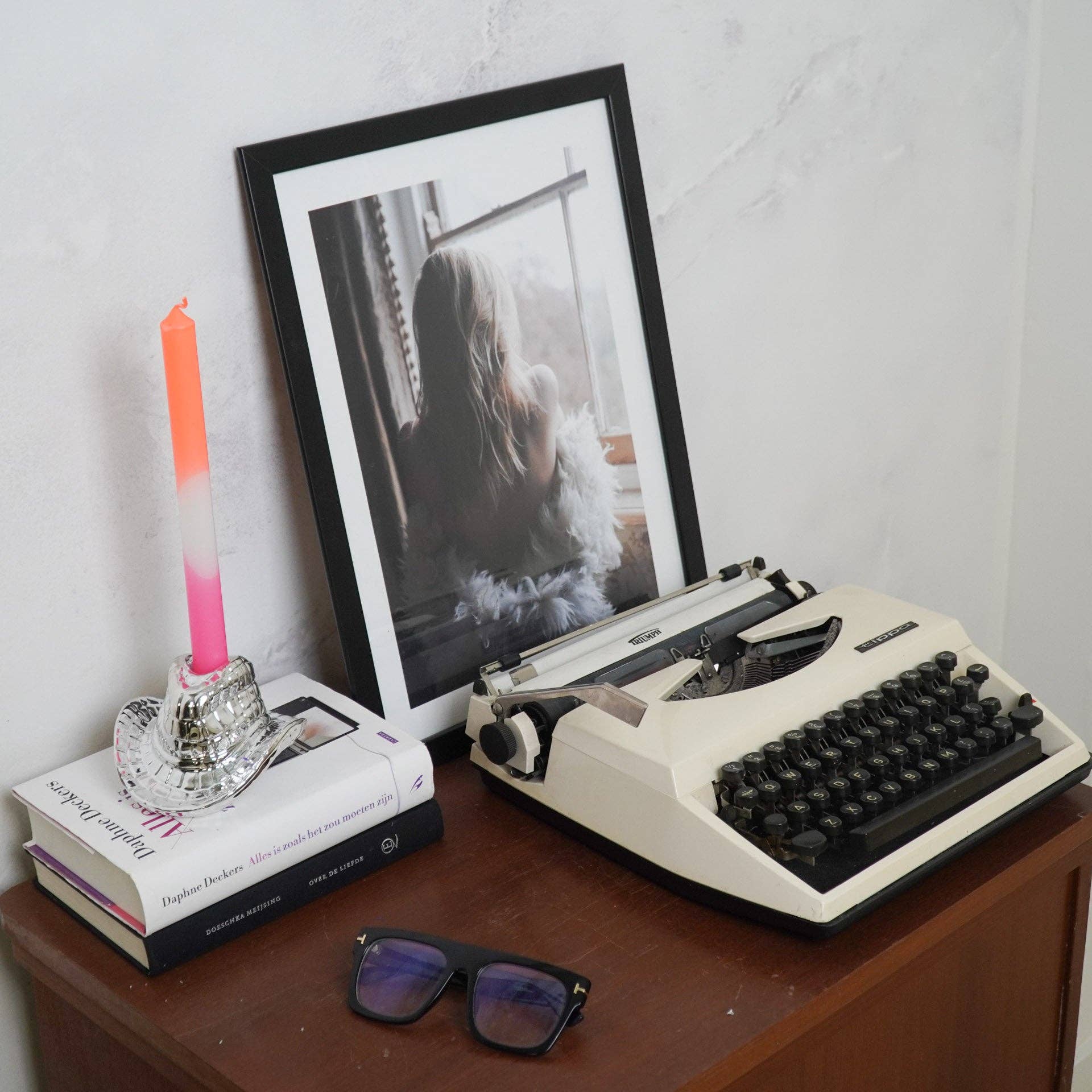 Housevitamin bv - Wholesale Candle Holder - Candle Holder - Cowboy Hat - Ceramic- Silver -13,5x11x7 cm2