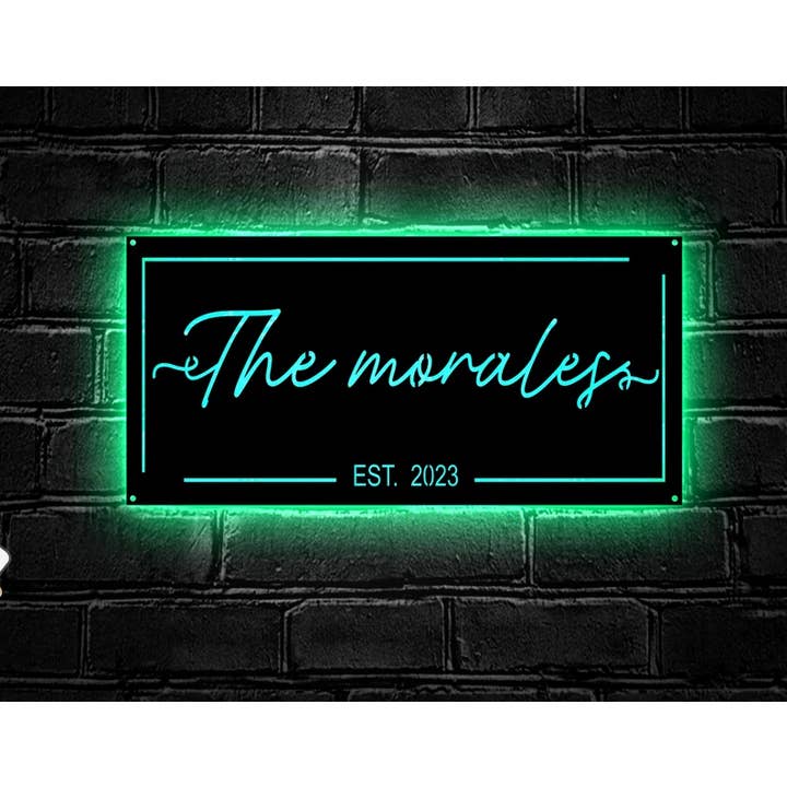 Anpassad metallskylt | Personlig familjenamnsskylt för wholesale av Glow Neon