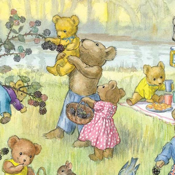 Teddybären & Brombeeren von Molly Brett - Kinderbild für den Großhandel von Ganymed Press