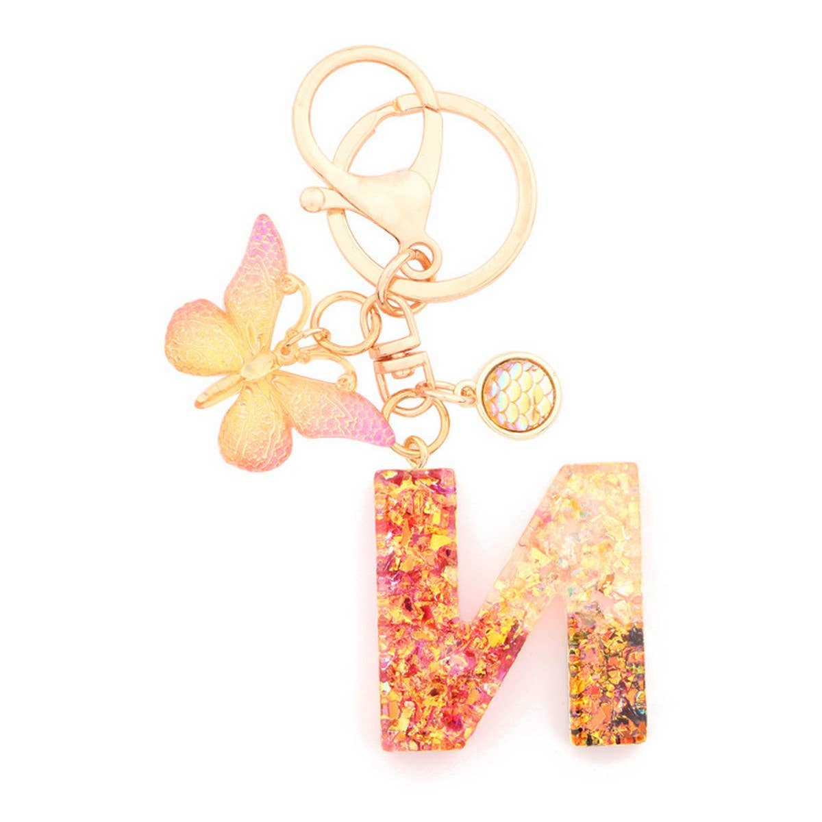 ACCITY - Wholesale Keychain - Women's - Creative Crystal Letter Keychain with Resin Sequins_CWAB502113